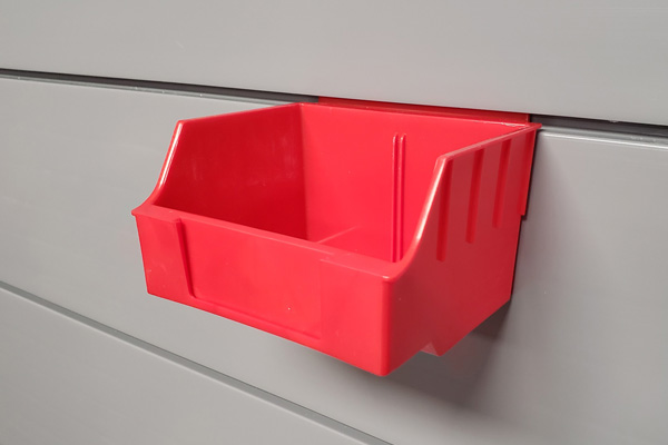 Small Utility Bin - RED. CWUBS-RED. The ideal bin for organizing small items such as nuts, bolts, washers, and small parts.Available dividers (Small).